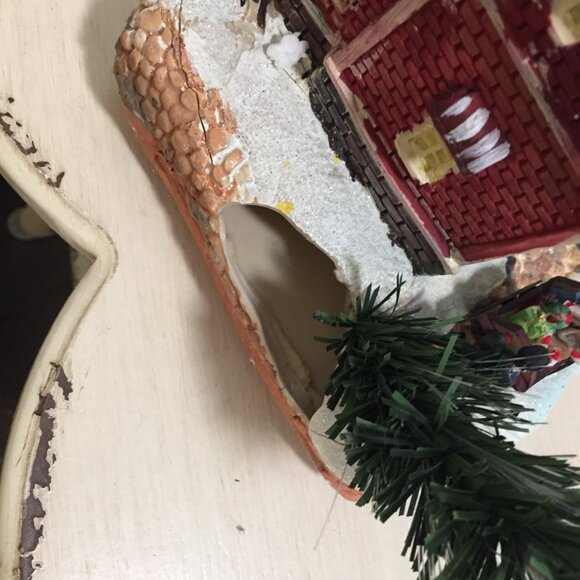 Vintage Victorian Village Fiber Optic Christmas Scene Village Display w/Original - Picture 11 of 11